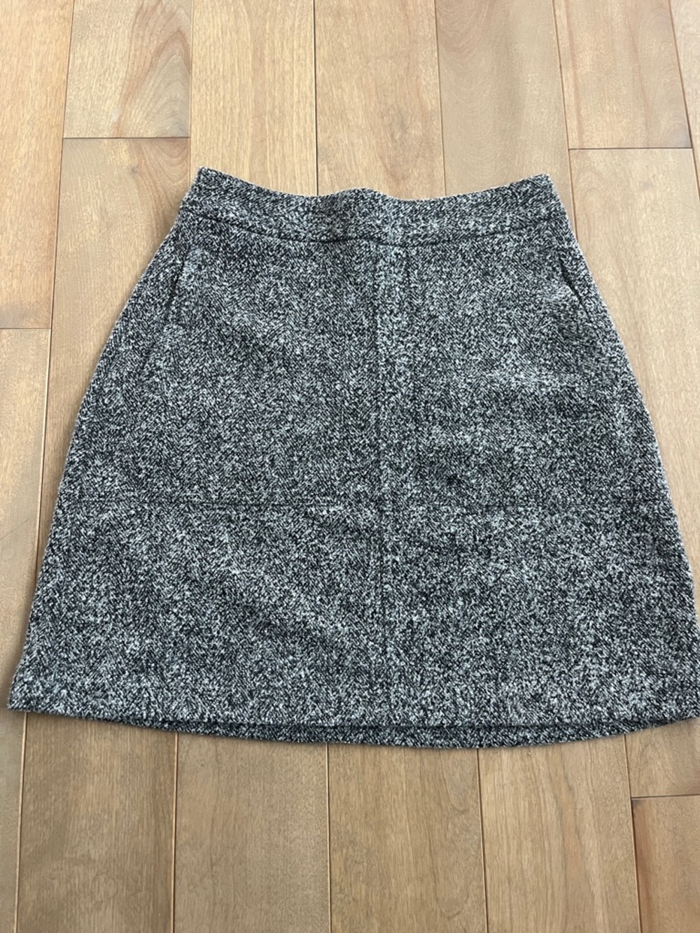 Classic Gray Tweed A-Line Skirt - Women's twik xs
